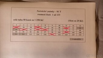 Turistické známky č. 1 - 2635 AKTUALIZACE 13.7.25