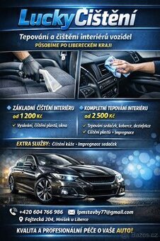 Čištěni, aut a interéru