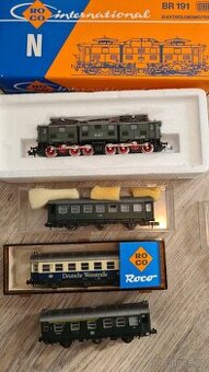 Vláčky N - el. lokomotiva BR 191 s osobními vozy