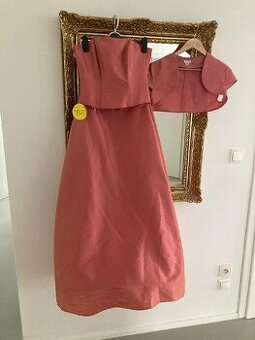 Plesové společenské taneční korzetové saténové šaty Focus