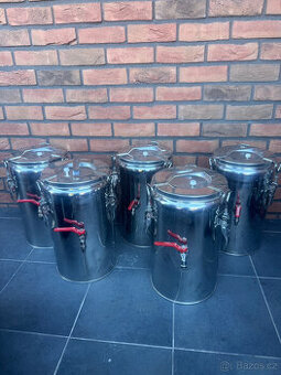 Gastro nerezové termo várnice s výpustí 5 kusů