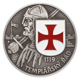 Stříbrná medaile Rytířské řády - Řád templářů stand