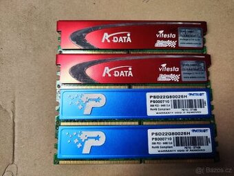 6GB DDR2 - 2x 1GB A-data a 2x 2GB Patriot