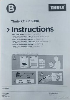 Kit Thule 3090 - Opel Astra, Meriva, Zafira