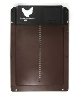 automatická dvířka pro slepice - hnědá