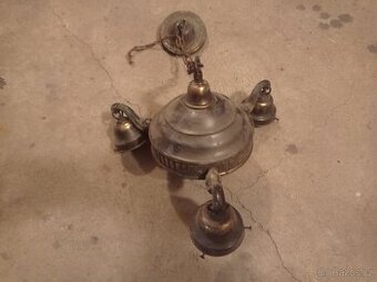 Lustr mosazný starožitný