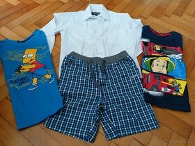 Sada - trika, šortky, košile - vel. 116/122