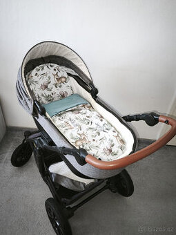 Nová souprava do kočárku lesní zvířátka+velvet