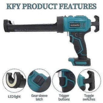Makita 18-20v AKU pistol na silikon , 4 - speed , Led Light