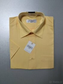Pánská košile AMJ jednobarevná vel.41 krátký rukáv