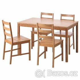 stůl a 4 židle dýha bambus moderní design nové zabaleno