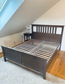 Manželská postel dřevěná Ikea Hemnes 160x200 - 1