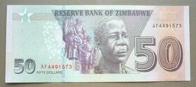 Bankovka, Zimbabwe, 50 dollars, ročník 2020