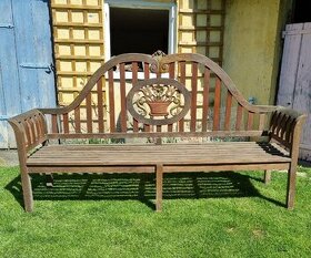 Originální velká krásná teaková lavice lavička teak