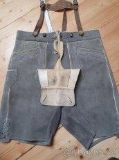 Starožitné tyrolské kožené kalhoty