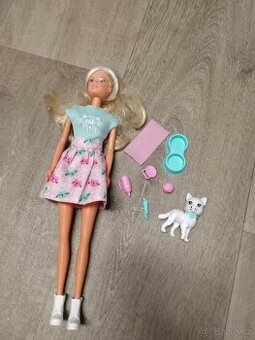 BARBIE Simba Panenka Steffi Kitty Love s koťátkem 29 cm