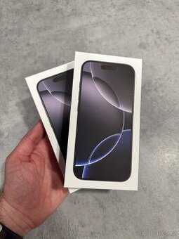 NOVÝ Apple iPhone 16 Pro 128GB černý titan, 24 měsíců ZÁRUKA