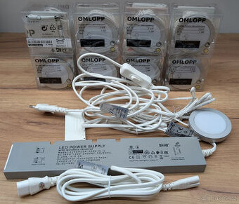 IKEA TRADFRI 30W Zigbee + 9x OMLOPP LED světlo 3000 K