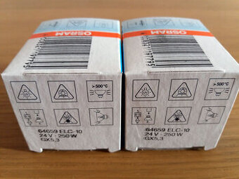 24V/250W ELC/10H, GX5,3 50mm, 1000h, 64659 OSRAM - 1
