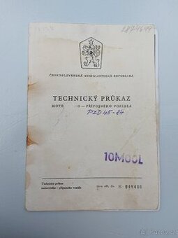 Koupím technický průkaz na trabanta