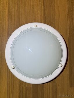 Bílé kulaté kovové nástěnné/stropní světlo 30 cm