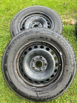 R15 195/60 Zimní pneu + plechové disky