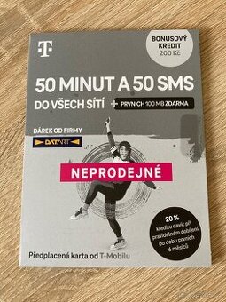 Nová sim, pošta 50,-