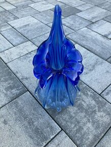 Modrá váza - české sklo