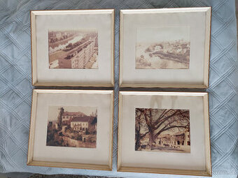 4 staré obrázky Přerov + jiné
