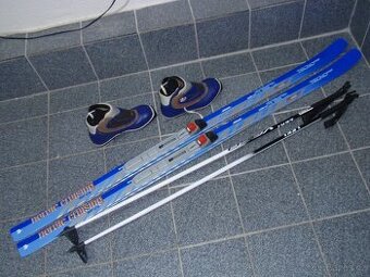 SET BĚŽKY TECNO 140 CM+BOTY SALOMON VEL.36,5+HŮLKY LEKI 110