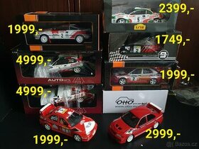 Rally modely 1:18 toyota,Mitsubishi, lancer,wrc,Ceny  u foto