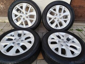ALU 5x114.3 r16 KIA + LETNÍ PNEU - PĚKNÁ SADA