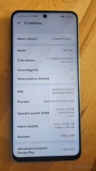 Honor 90 Lite 5G, 8GB/256GB Cyan Lake zánovní