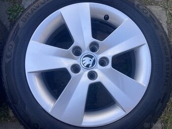 Alu kola ŠKODA FABIA 3 + RAPID 5x100 letní 185/60R15 DOT2024