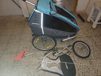 Vozík za kolo Croozer odpružený,velmi pěkný s vybavou