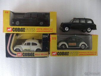 Predam od CORGI TOYS:2xVW1200 Polizei a 2xLONDON TAXI - 1