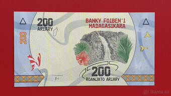 Bankovka MADAGASKAR 200 Ariary rok 2017 stav UNC - 1