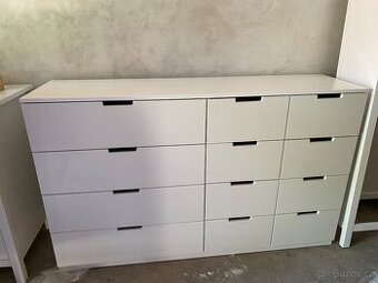 IKEA Nordli komoda s 12 zásuvkami- bílá