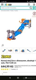 Hot Wheels Drag Race Raptor Attack 4-dráha+4 auta