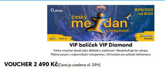 Prodám vstupenky na Český mejdan s Impulsem