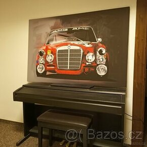 Prodám imitaci ručně malovaného velkého obrazu Mercedes AMG
