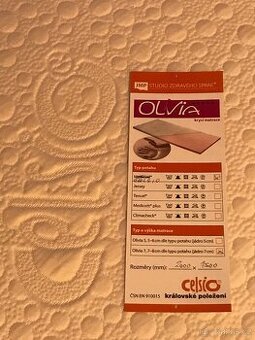 Vrchní paměť. matrace 200x150x8 cm se snímatelným potahem