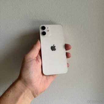 APPLE IPHONE 12 MINI 64GB-BÍLÝ-BATERIE 100%