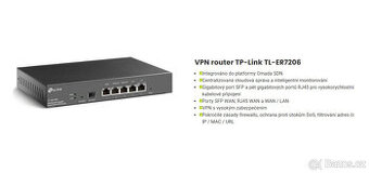 Gigabitový VPN router Omada - TP-Link TL-ER7206