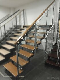 Výprodej schodů ze vzorkovny JAP kov-sklo| 160 x 85cm