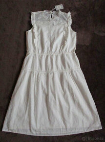 Dámské bílé krajkové šaty boho L 40 nové - 1