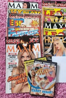 Minicats knihy časopisy Maxim ,Leo a DVD