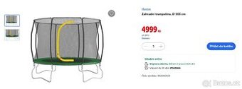 ÚPLNĚ NOVÁ zahradní trampolína, Ø 305 cm Playtive z LIDLU