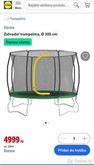 ÚPLNĚ NOVÁ zahradní trampolína, Ø 305 cm Playtive z LIDLU