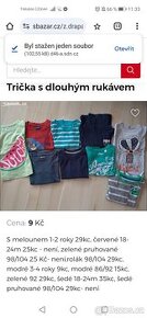 Trička s dlouhým rukávem